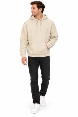 DC207 Gildan Heavy Blend Mens Large Cream Pullover Hoodie Sweatshirt